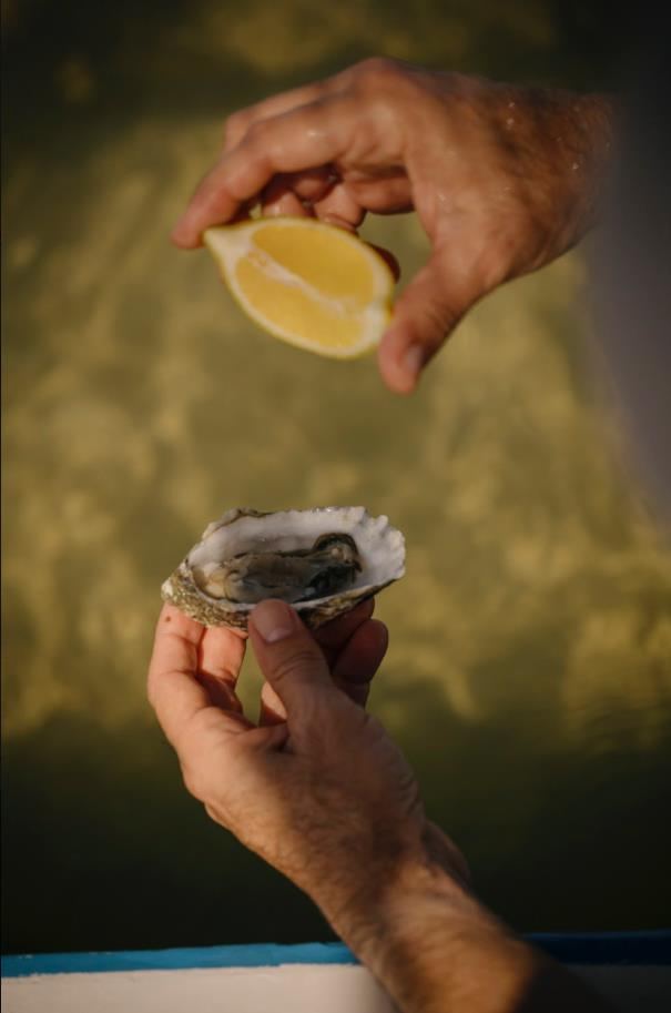 Oester met citroen
